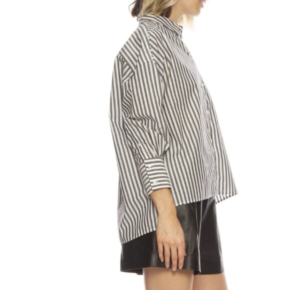 Nili Lotan Fulton Shirt - Stripe - Picture 3 of 12